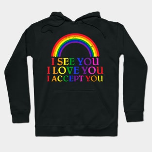 Lgbt Pride Month I See You I Love You I Accept You Hoodie